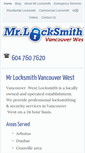 Mobile Screenshot of mrlocksmithvancouverwest.com